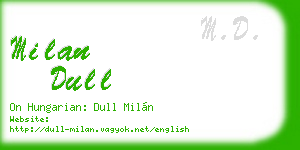 milan dull business card